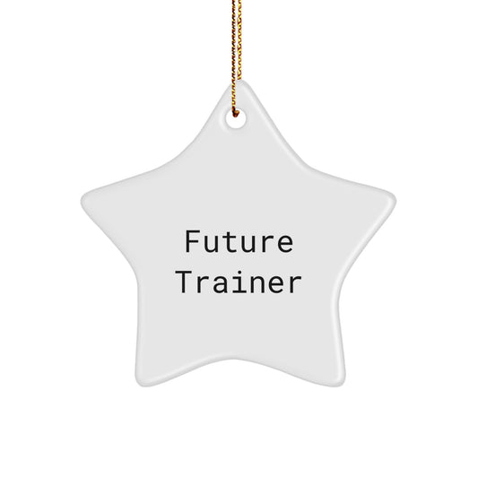 Funny Future Trainer Quotes Star Ornament Gifts for Men from Friends, Trainer Christmas Decorations - Image 1
