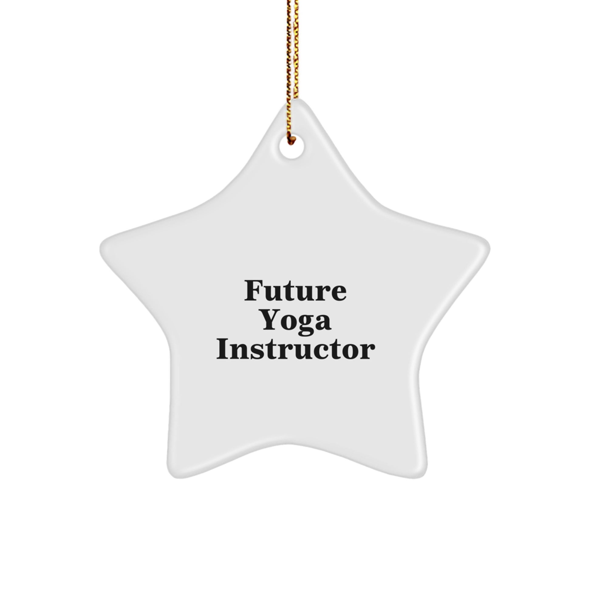 Funny Yoga Instructor Gift for Future Yoga Instructors, Star Ornament for Christmas, 'You're a Star' Quote - Image 1