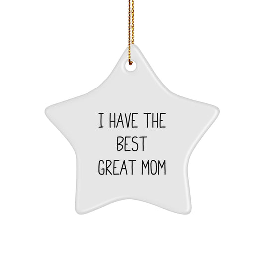 Funny Mom Quotes Star Ornament Gifts from Family to Mom - Great Mom Star Decoration for Home Christmas Unique Gifts - Image 1