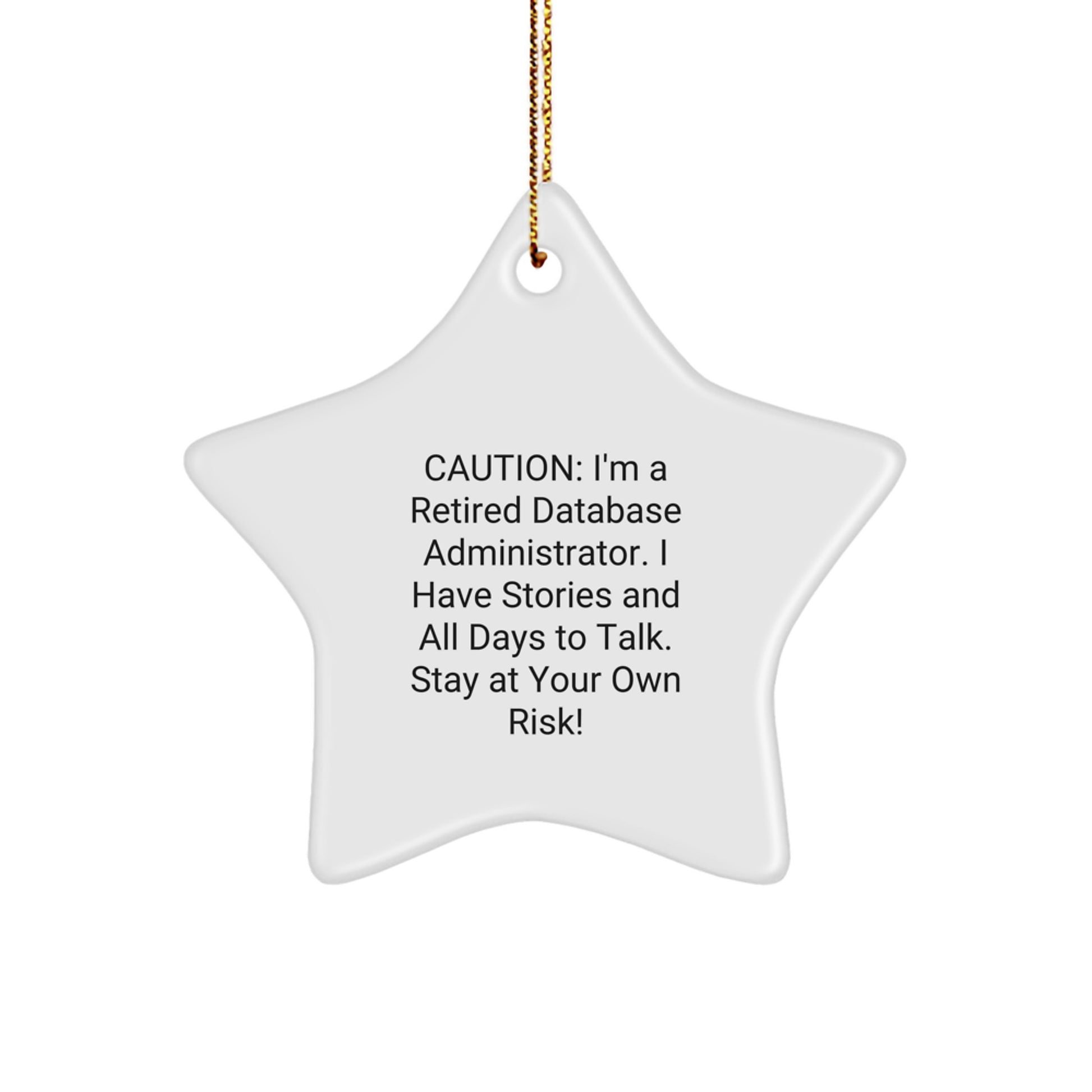 Funny Database Administrator Gifts from Men, Gifts for Database Administrators, Star Ornament, Christmas Unique Presents - Image 1