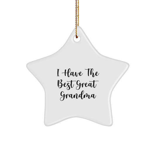 Funny Grandma Star Ornament Gifts from Family for Grandma - I Have The Best Great Grandma Christmas Unique Gifts - Image 1