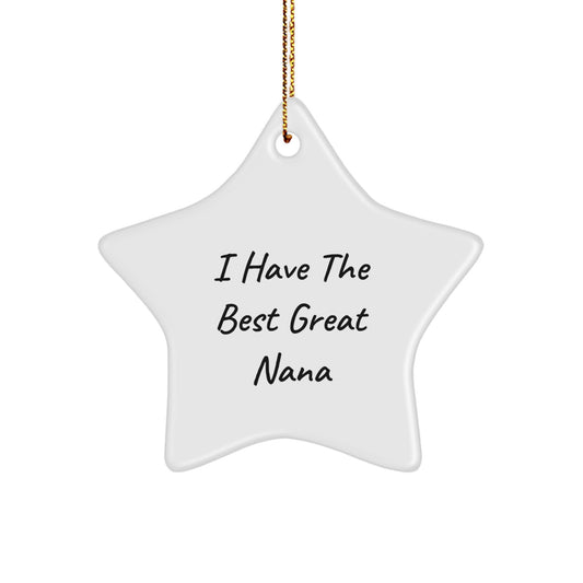 Funny Nana Gifts from Family - Great Star Ornament, Christmas Unique Gifts for Nana, Funny Star Shaped Decoration - Image 1