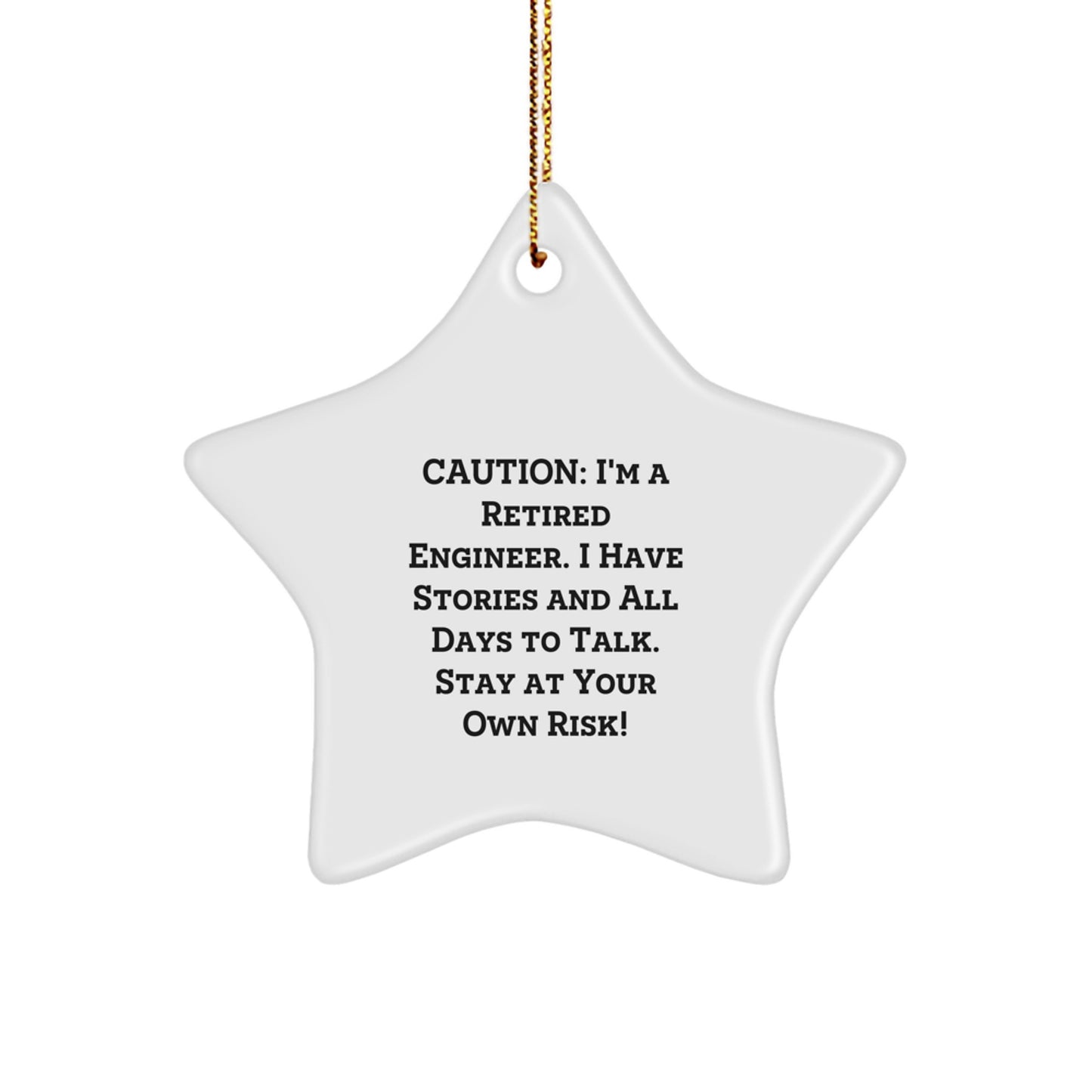 Funny Engineer Gifts from Men to Coworkers - Star Ornament Quote - Christmas Unique Gifts for Engineers - Image 1