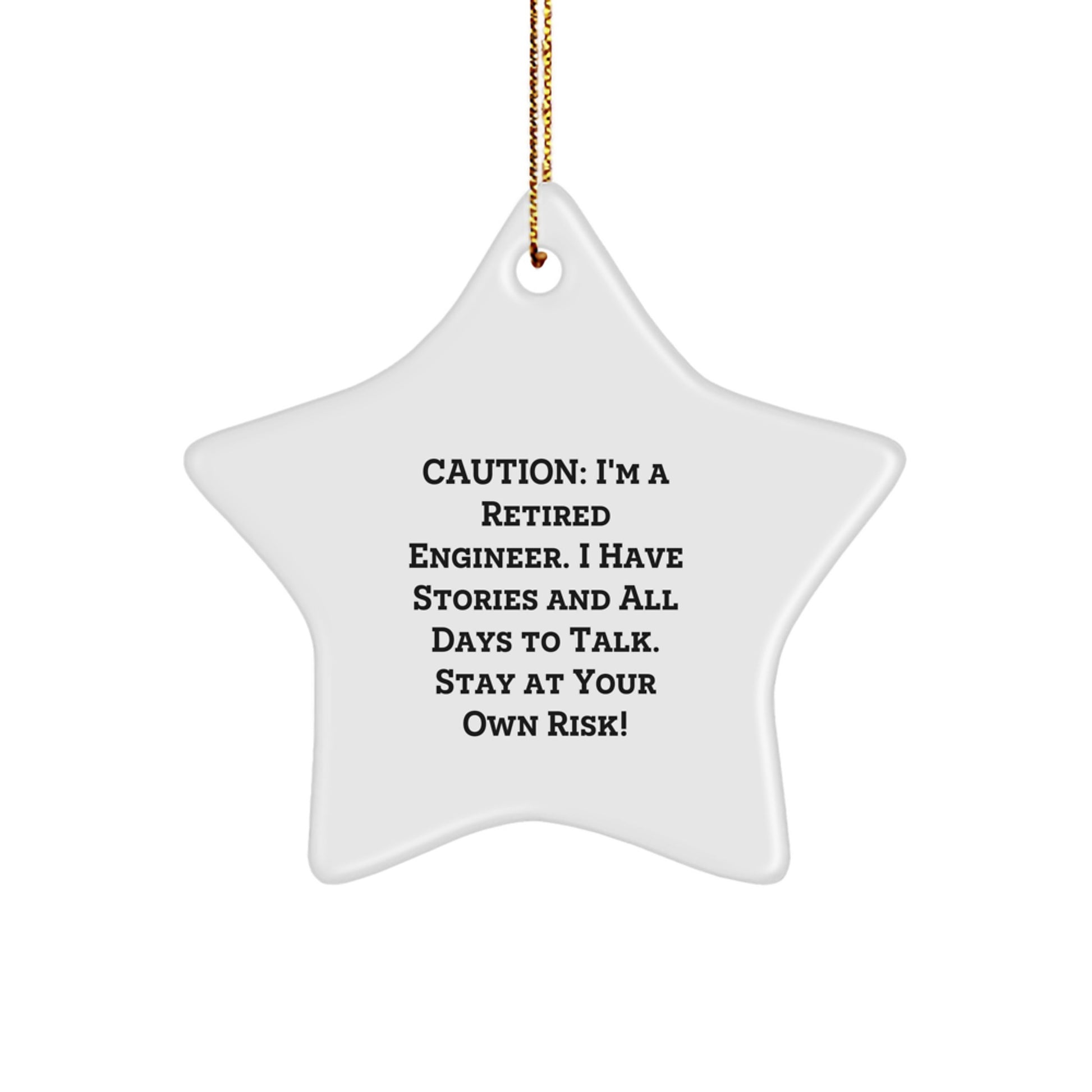 Funny Engineer Gifts from Men to Coworkers - Star Ornament Quote - Christmas Unique Gifts for Engineers - Image 1