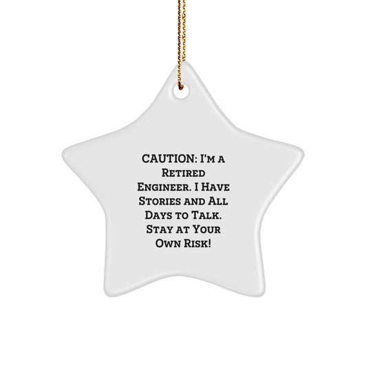 Funny Engineer Gifts from Men to Coworkers - Star Ornament Quote - Christmas Unique Gifts for Engineers - Image 1