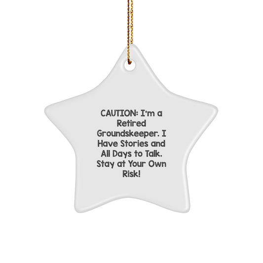 Funny groundskeeper Gifts from Friends to Men - Star Ornament - Christmas Unique Decorations - Image 1