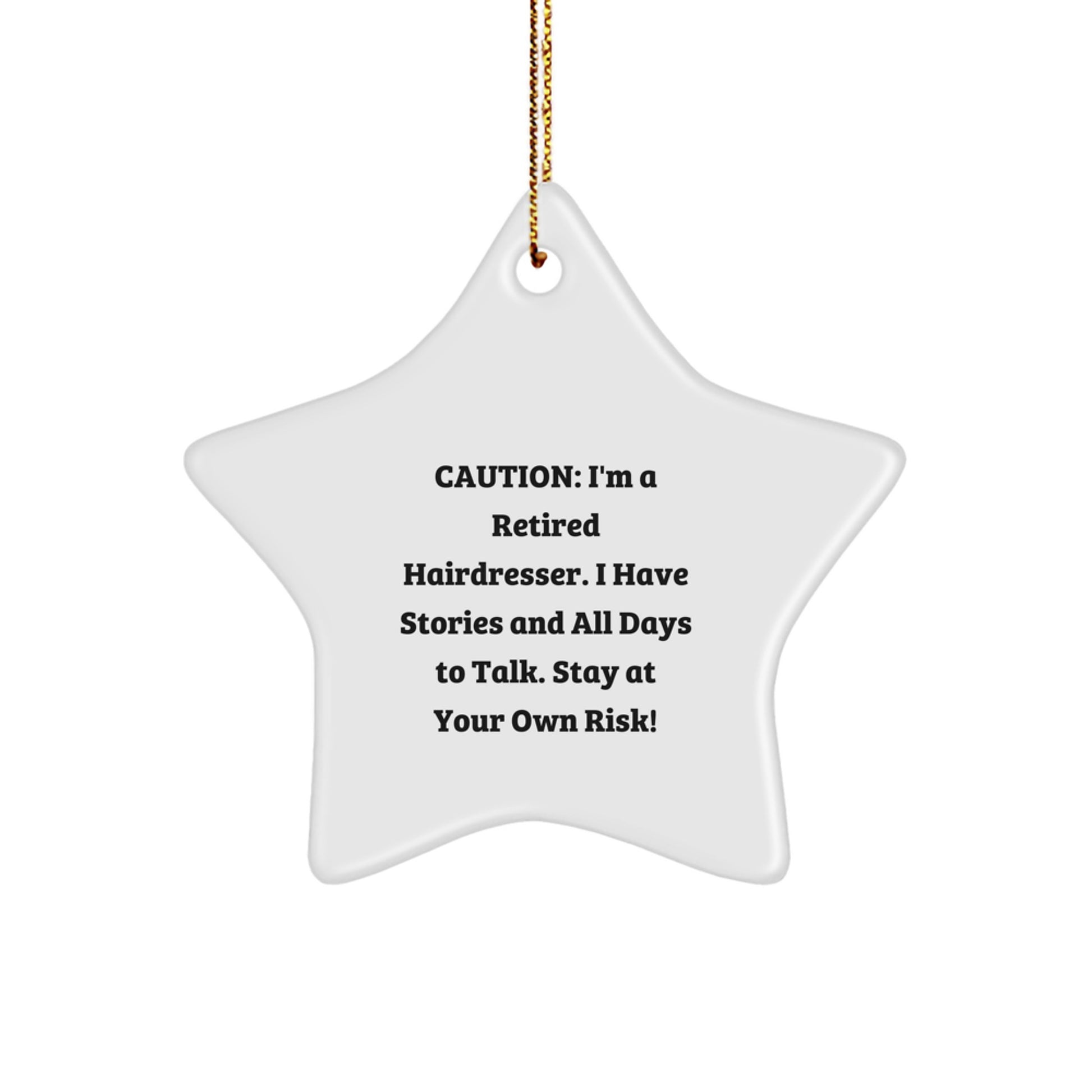 Funny Hairdresser Gifts from Friends and Family - Unique Star Ornament for Christmas - Image 1