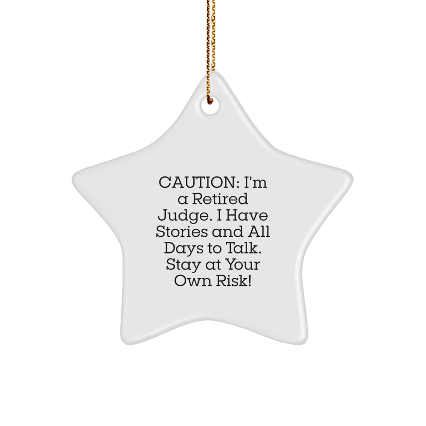 Funny Judge Gift Ideas - Retired Judge Star Ornament for Christmas Unique Gifts from Friends - Image 1