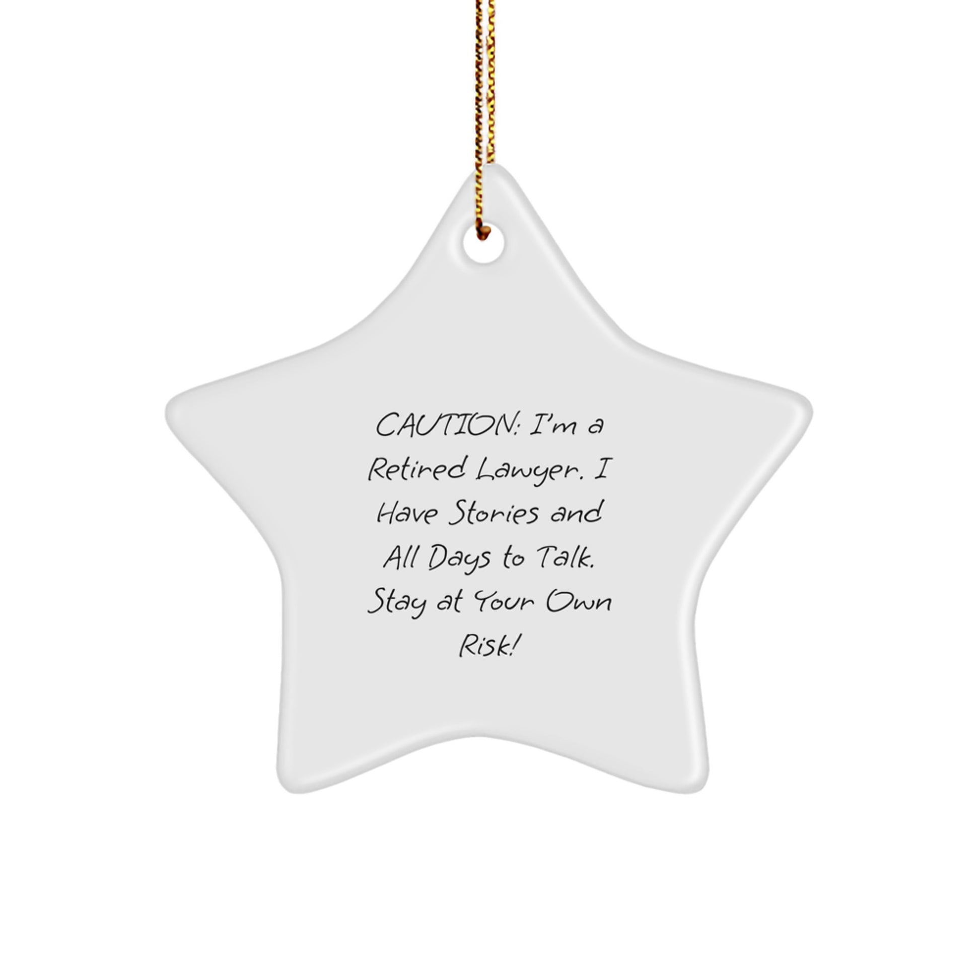 Funny Lawyer Gifts from Friends and Family - Unique Star Ornament for Men Women Coworker Lawyer Christmas Unique Gifts - Image 1