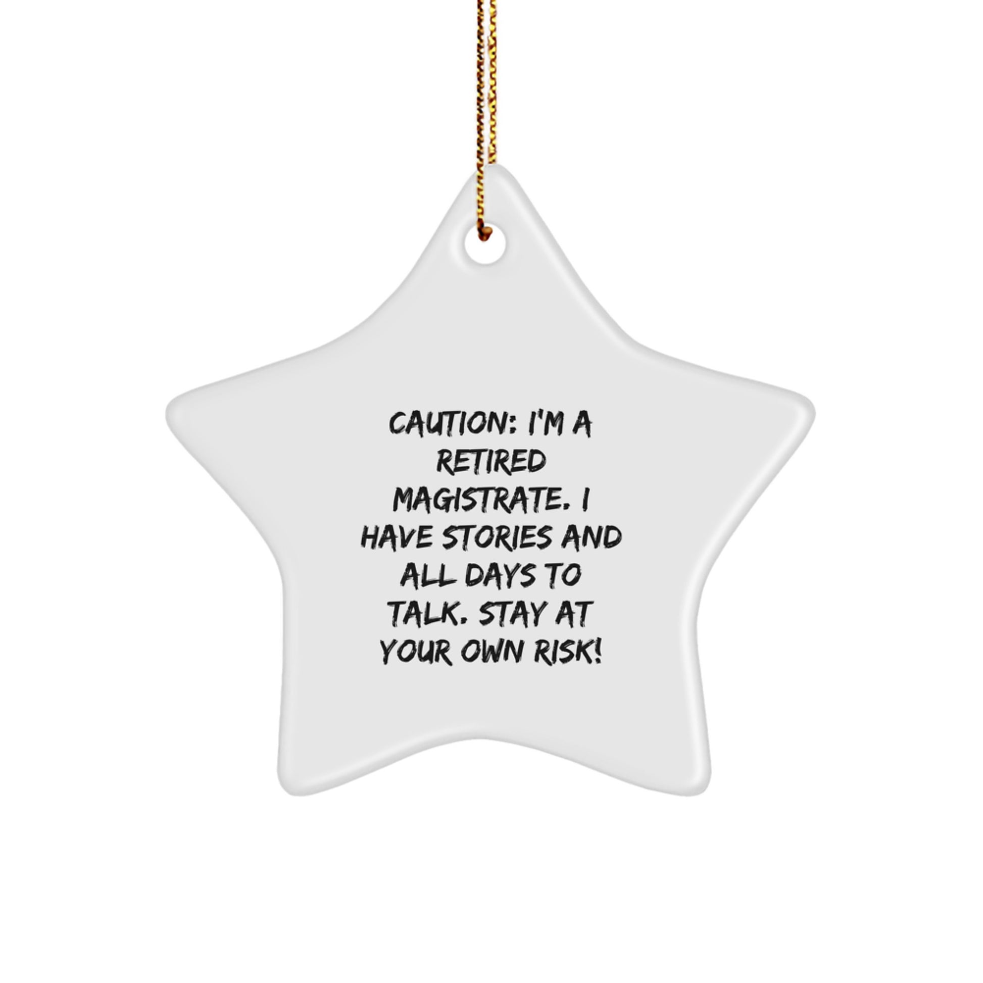 Magistrate Star Ornament - Funny Gift for Magistrates, Christmas Unique Gifts from Friends for Men, Women, and Family Members - Image 1