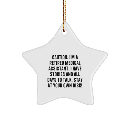 Medical Assistant Humor Star Ornament, Funny Medical Assistant Christmas Unique Gifts, Gifts from Friends for Medical Assistant - Image 1
