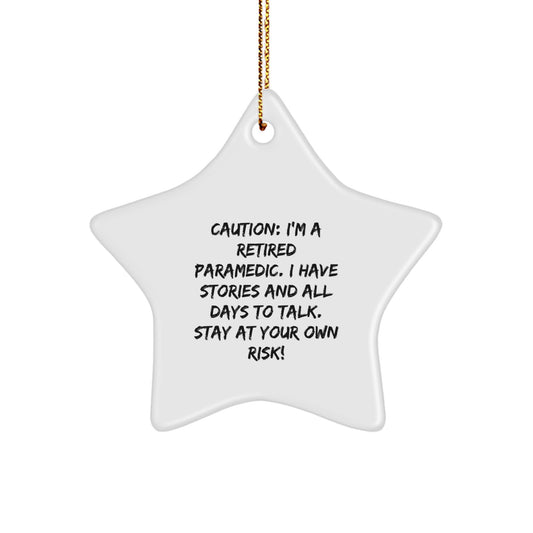 Funny Rescue Worker Gifts for Rescue Workers from Family - Star Ornament Christmas Unique Decorations - Image 1