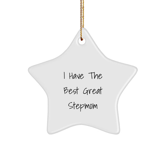Funny Stepmom Gifts, Star Ornament for Stepmom, Christmas Unique Gifts from Family - Image 1
