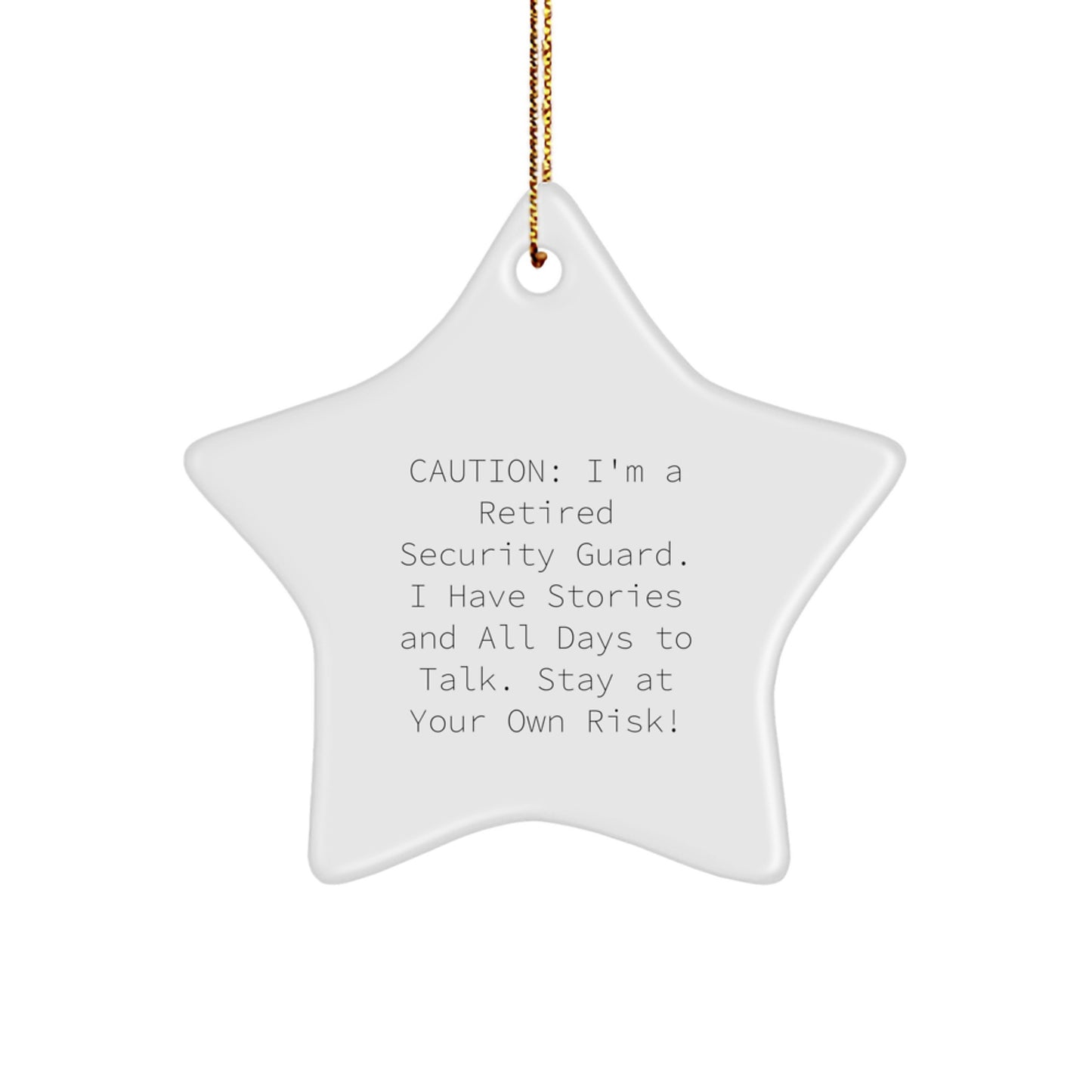 Funny Security Guard Star Ornament Gifts from Friends and Family to Security Guard Men and Women on Christmas Unique Gifts - Image 1