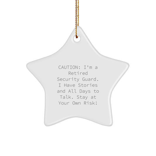 Funny Security Guard Star Ornament Gifts from Friends and Family to Security Guard Men and Women on Christmas Unique Gifts - Image 1