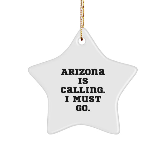 Arizona Star Ornament Funny Inspirational Gifts from Friends Family for Christmas - Image 1
