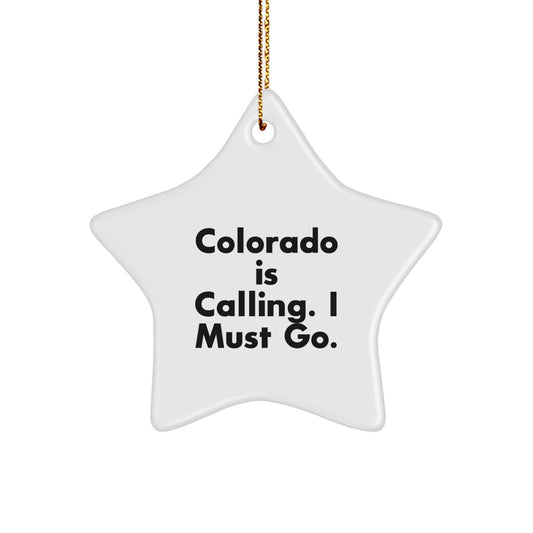 Funny Colorado Star Ornament Gifts from Friends, Perfect for Colorado Men and Women, Christmas Unique Gifts - Image 1