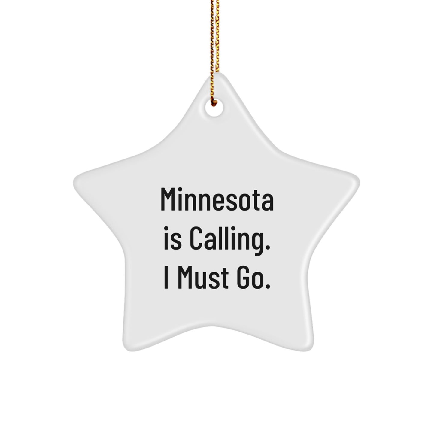 Minnesota Star Ornament Gifts from Friends and Family, Funny Star Shaped Gift Idea for Christmas - Image 1