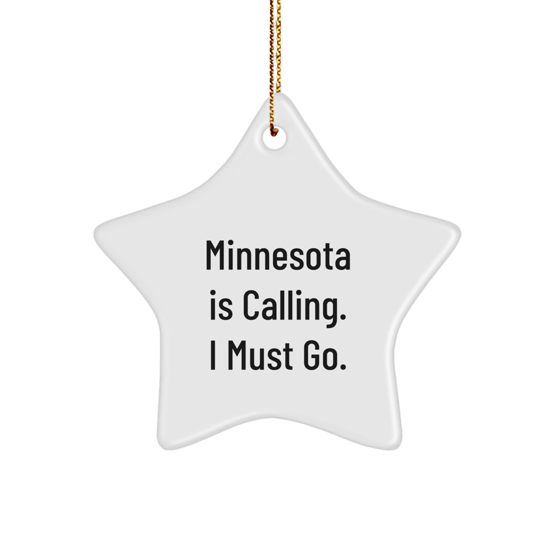 Minnesota Star Ornament Gifts from Friends and Family, Funny Star Shaped Gift Idea for Christmas - Image 1