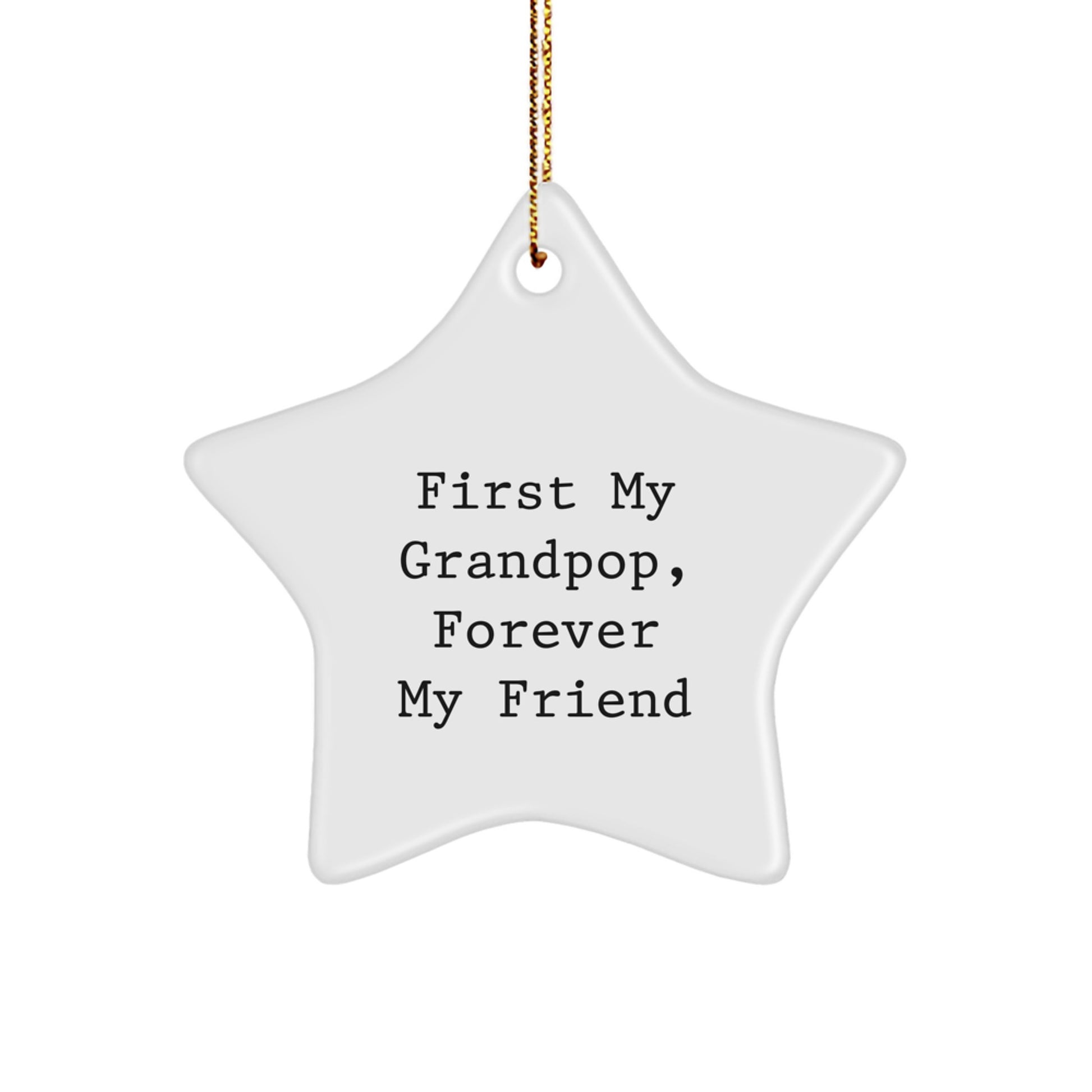 Funny Grandpop Gifts, Star Ornament for Him, Christmas Unique Gifts from Family - Image 1