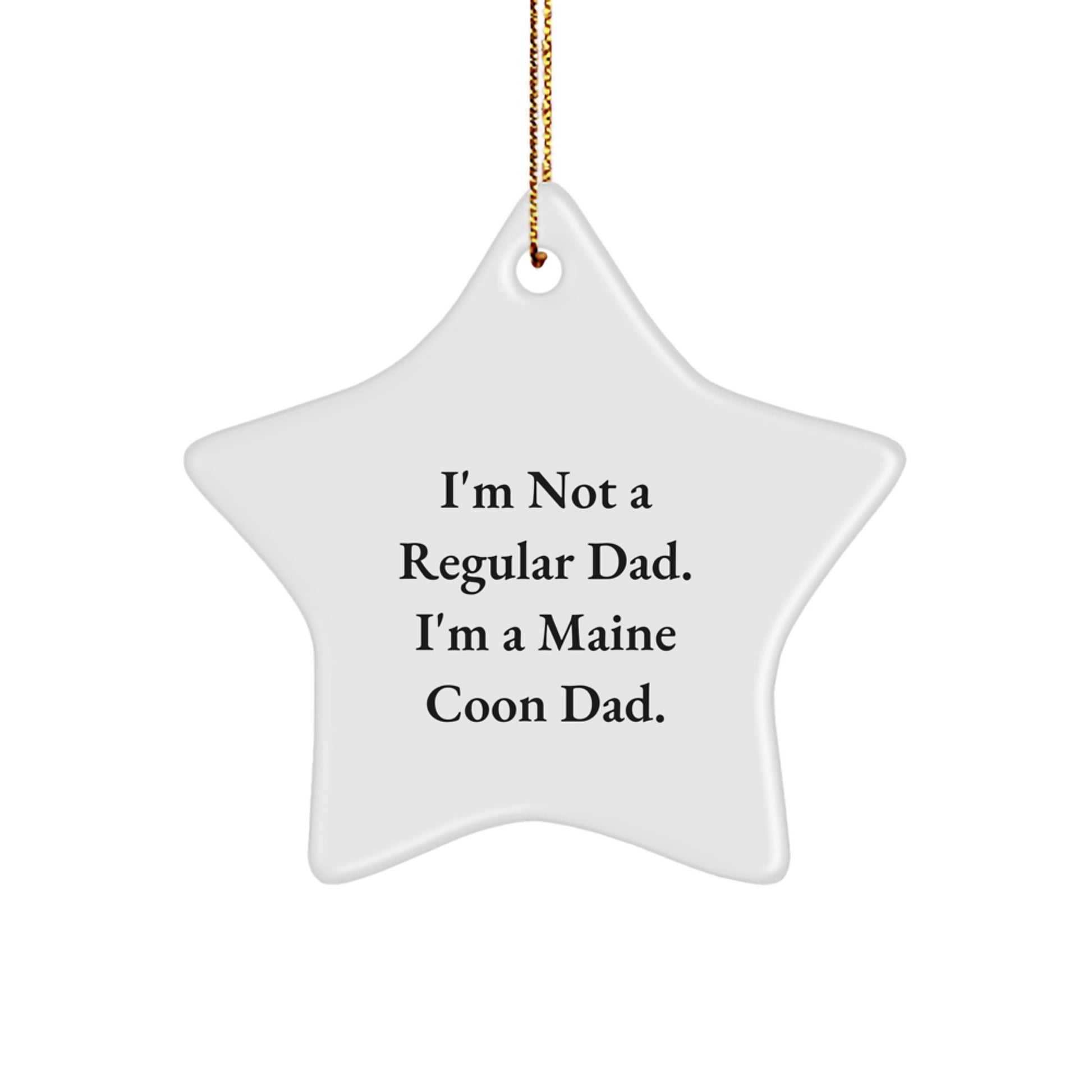 Funny Maine Coon Cat Star Ornament Gifts from Dads for Christmas Unique Decorations - Image 1