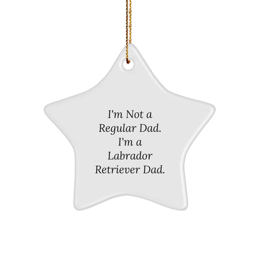 Labrador Retriever Dog Star Ornament Funny Gift for Dad Labrador Retriever Lover Christmas Decorations Gifts from Men to Family - Image 1