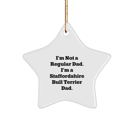 Funny Staffordshire Bull Terrier Dog Star Ornaments Gifts from Dad to Staffordshire Bull Terrier Dog Lover, Unique Christmas Unique Gifts - Image 1