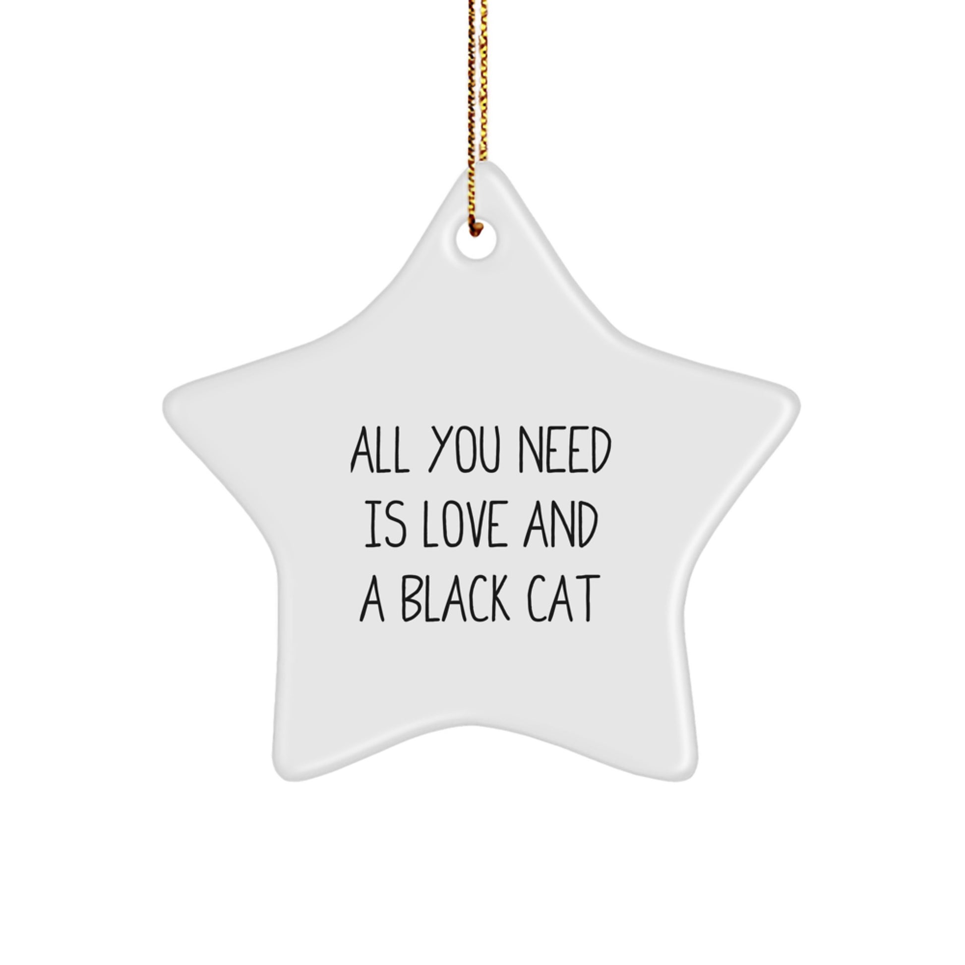 Unique Black Cat Star Ornament Gifts from Friends and Family for Christmas - Image 1