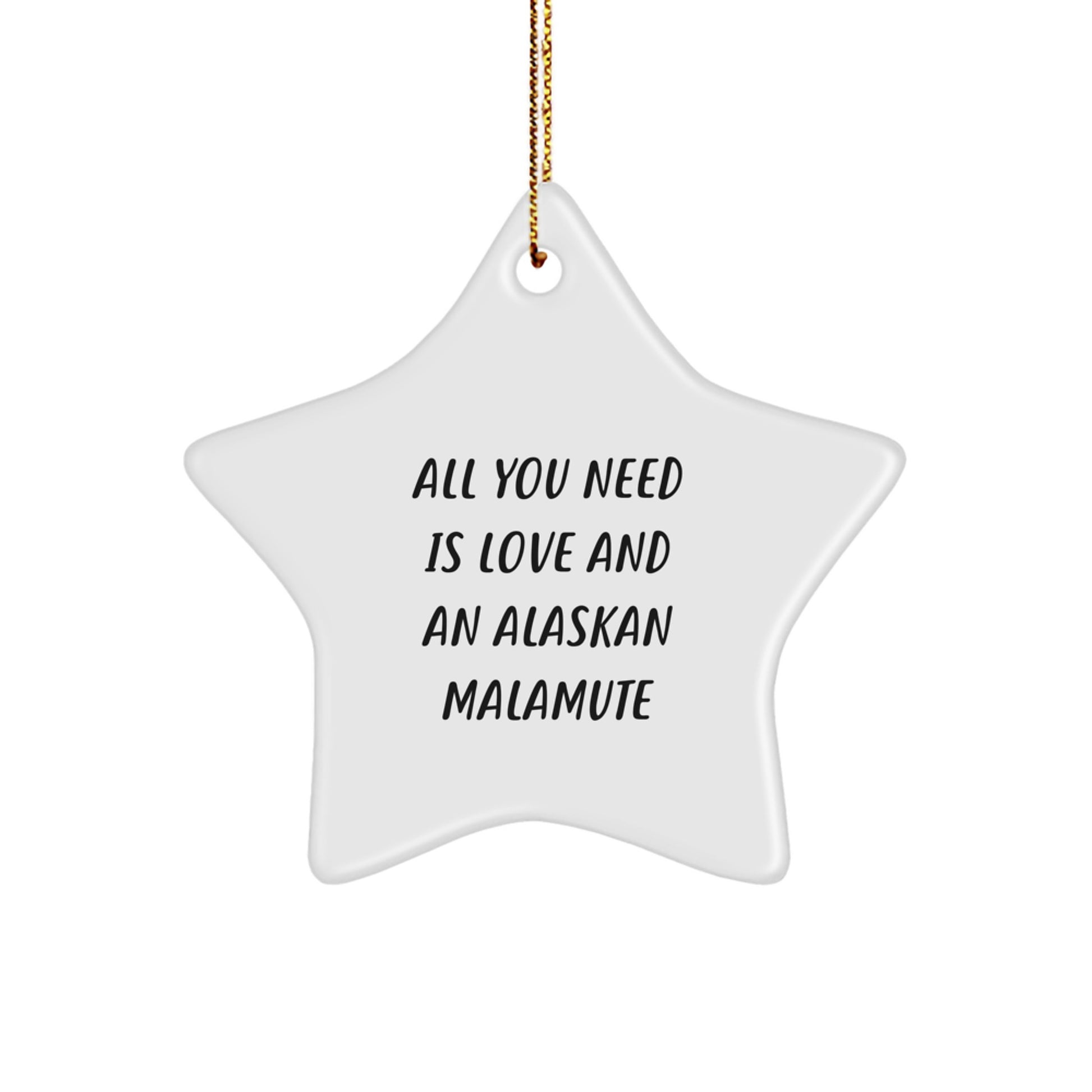 Alaskan Malamute Dog Christmas Star Ornament Gifts from Friends for Family Members - Image 1
