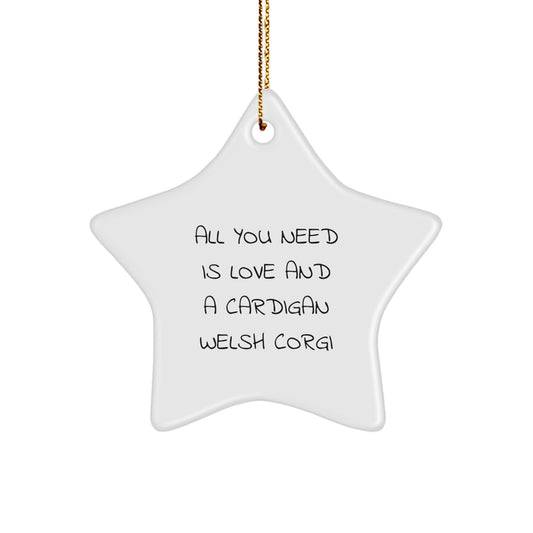 Cardigan Welsh Corgi Dog Christmas Star Ornament Gifts from Friends and Family - Image 1