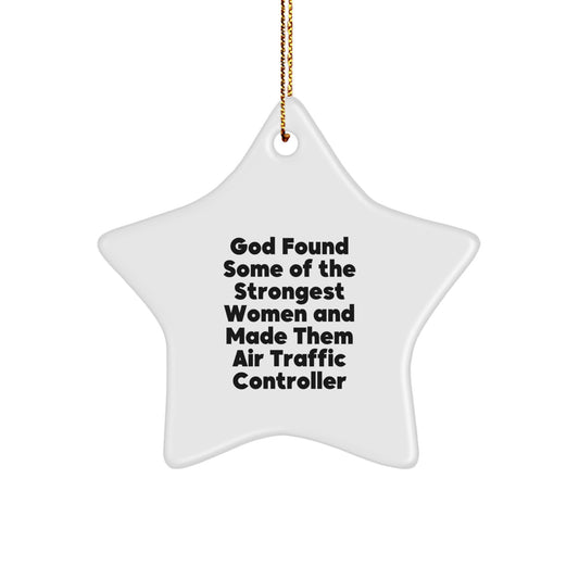 Funny Air Traffic Controller Gifts from Women, Gifts for Air Traffic Controller, Star Ornament, Inspirational Quote, Christmas Unique Gifts - Image 1