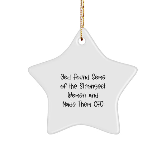 CFO Gifts, Funny Star Ornament, Gifts from Women to CFOs, Inspirational Quote, Christmas Unique Gifts - Image 1