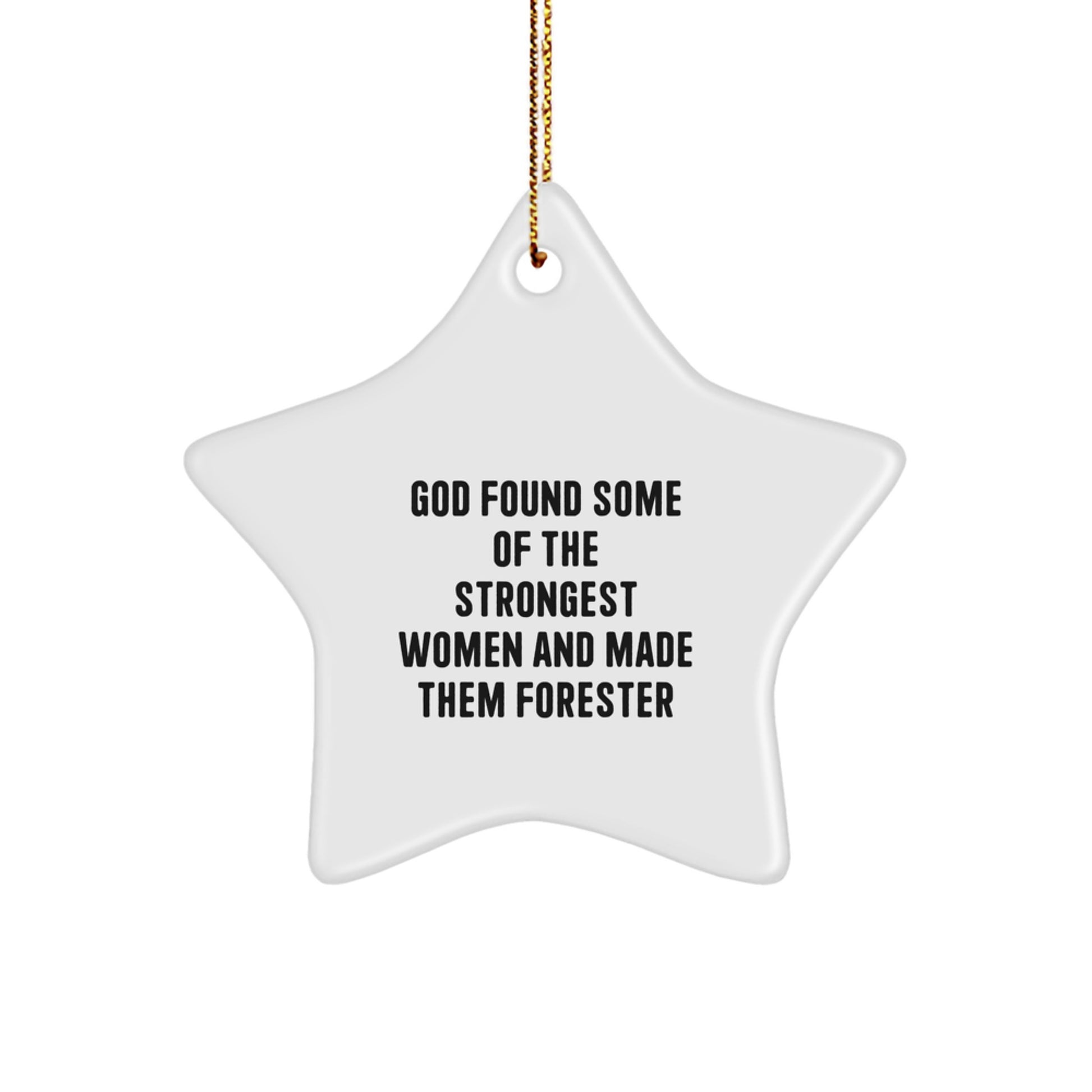 Gifts from Friends for Forester, Inspirational Star Ornament, Funny Quote, Christmas Unique Gifts - Image 1