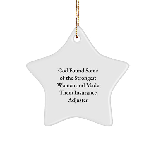 Funny Star Ornaments Gifts from Family to Insurance Adjusters, Christmas Unique Star Ornaments, Gifts for Insurance Adjuster Women - Image 1