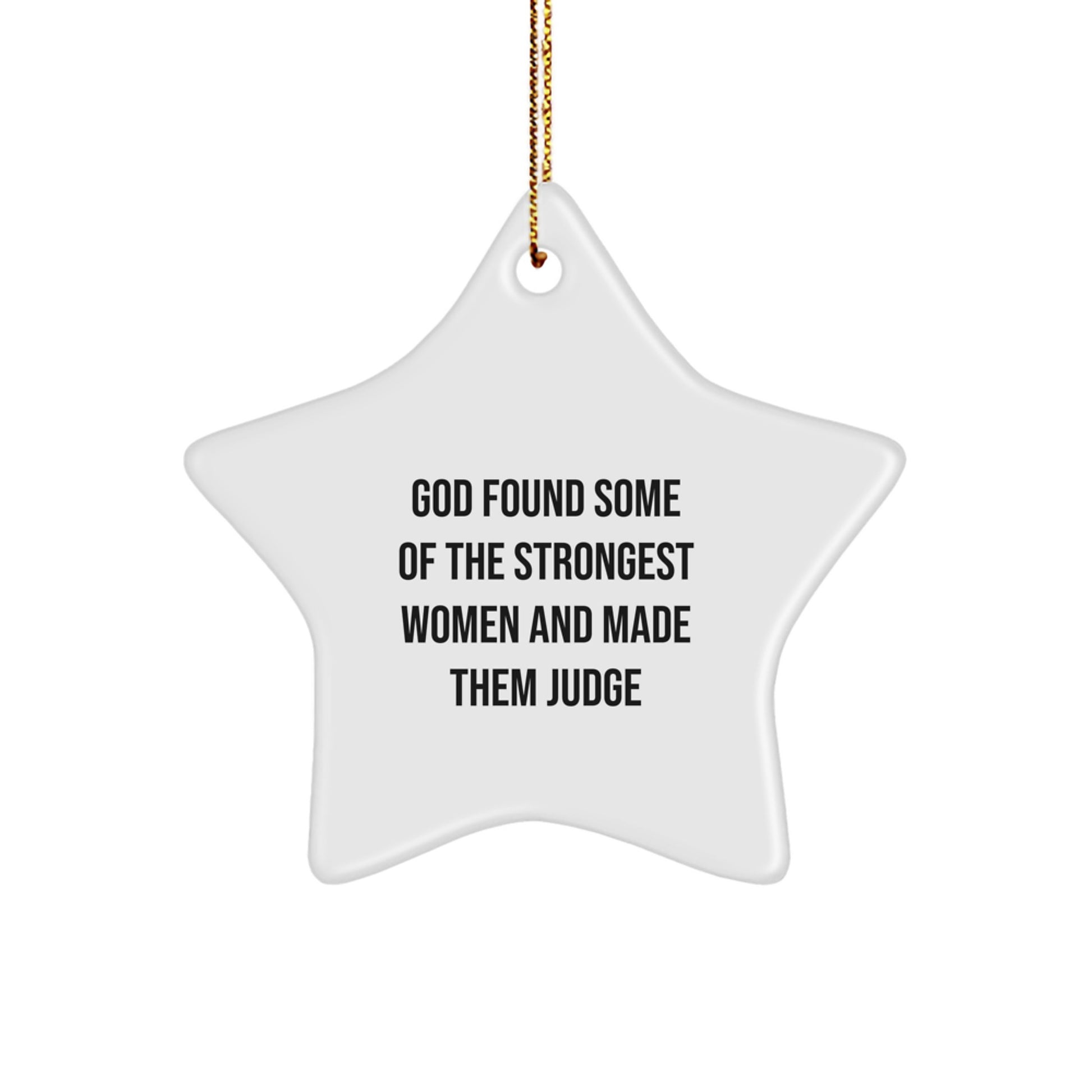 Inspirational Judge Star Ornament Gifts from Men to Women for Christmas Unique Decoration - Image 1