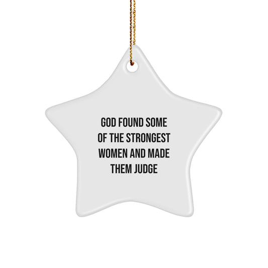 Inspirational Judge Star Ornament Gifts from Men to Women for Christmas Unique Decoration - Image 1
