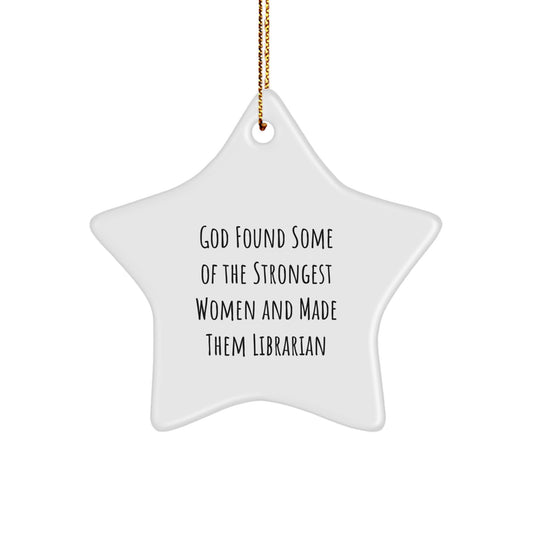 Funny Librarian Gifts, Star Ornament for Women, Gifts from Men or Women, Christmas Unique Gifts for Librarian - Image 1