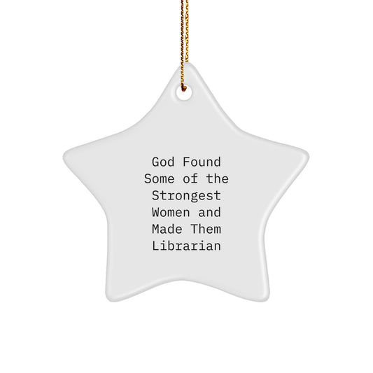 Funny Librarian Gifts Star Ornament Inspirational Quote Women Coworkers Christmas Unique Gifts from Family - Image 1