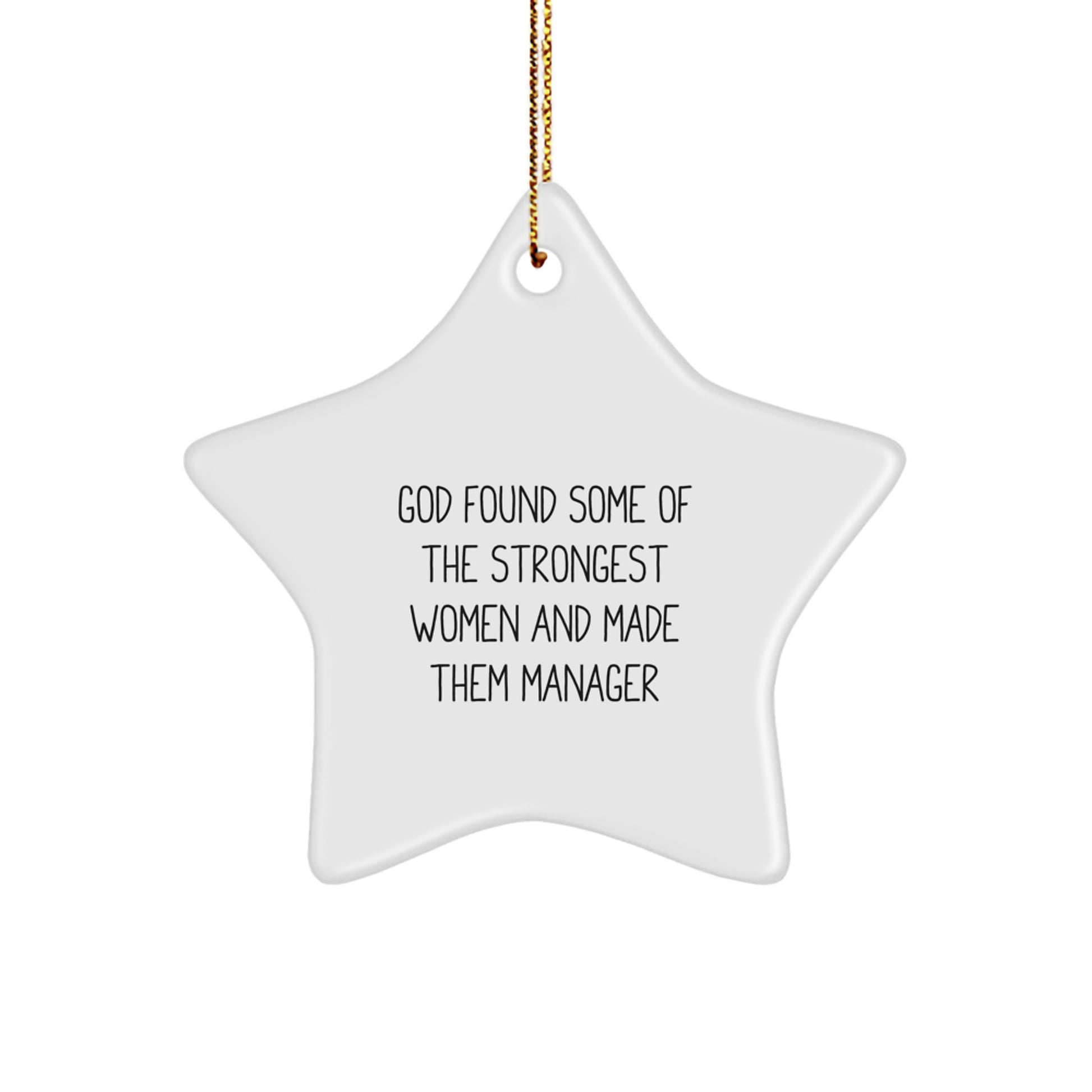 Funny Manager Gifts from Friends - Star Ornament for Strong Women Managers - Christmas Unique Gifts for Manager - Image 1