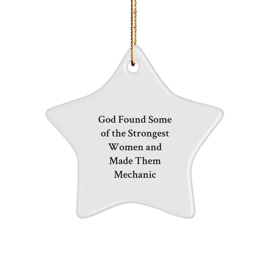 Funny Mechanic Gifts from Women - Mechanic Star Ornament, Christmas Unique Decor for Men, Women, and Friends - Image 1