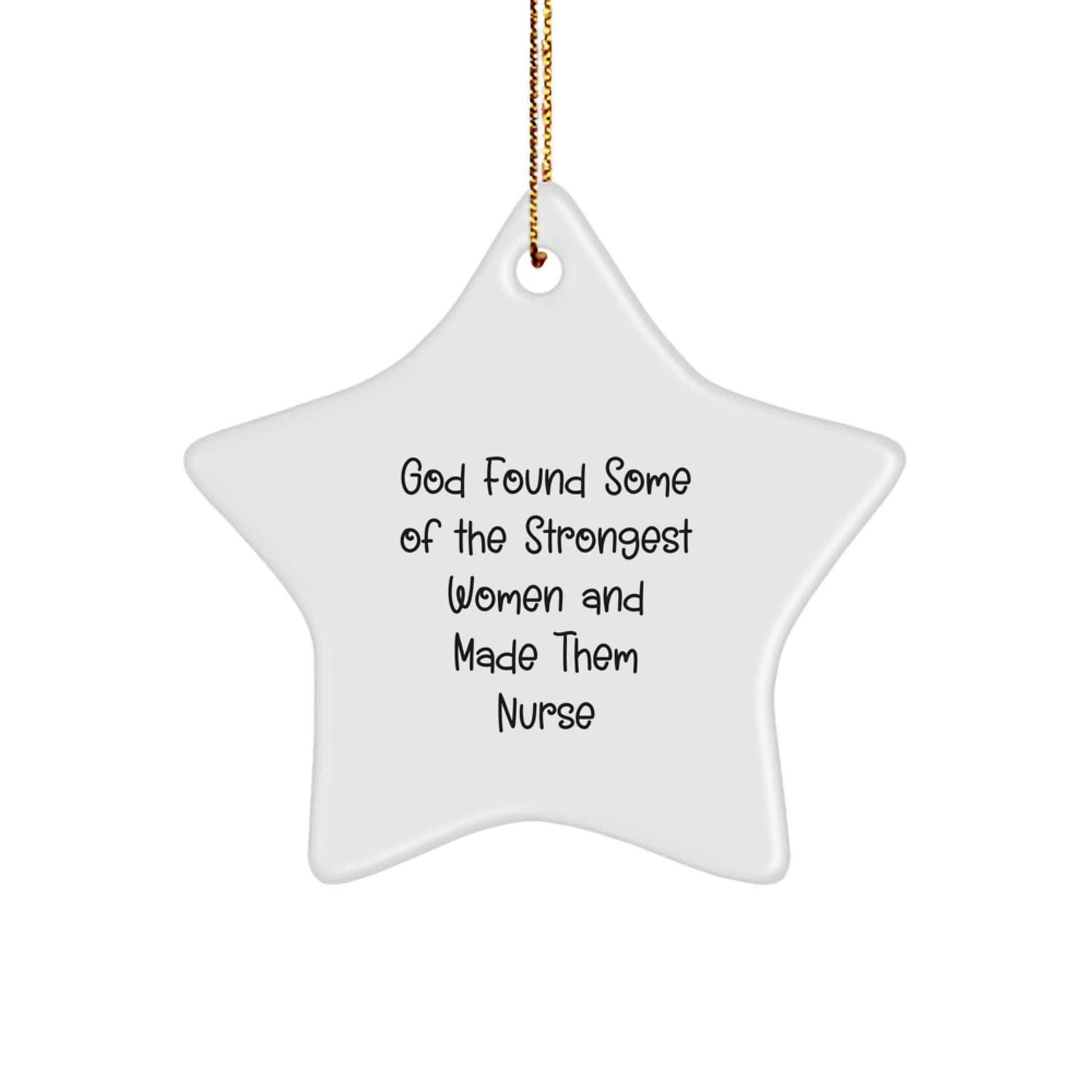 Funny Nurse Gifts from Men - Star Ornament Christmas Unique Gifts for Nurse Women Coworkers Family Friends - Image 1