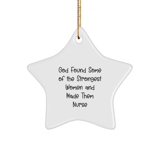 Funny Nurse Gifts from Men - Star Ornament Christmas Unique Gifts for Nurse Women Coworkers Family Friends - Image 1