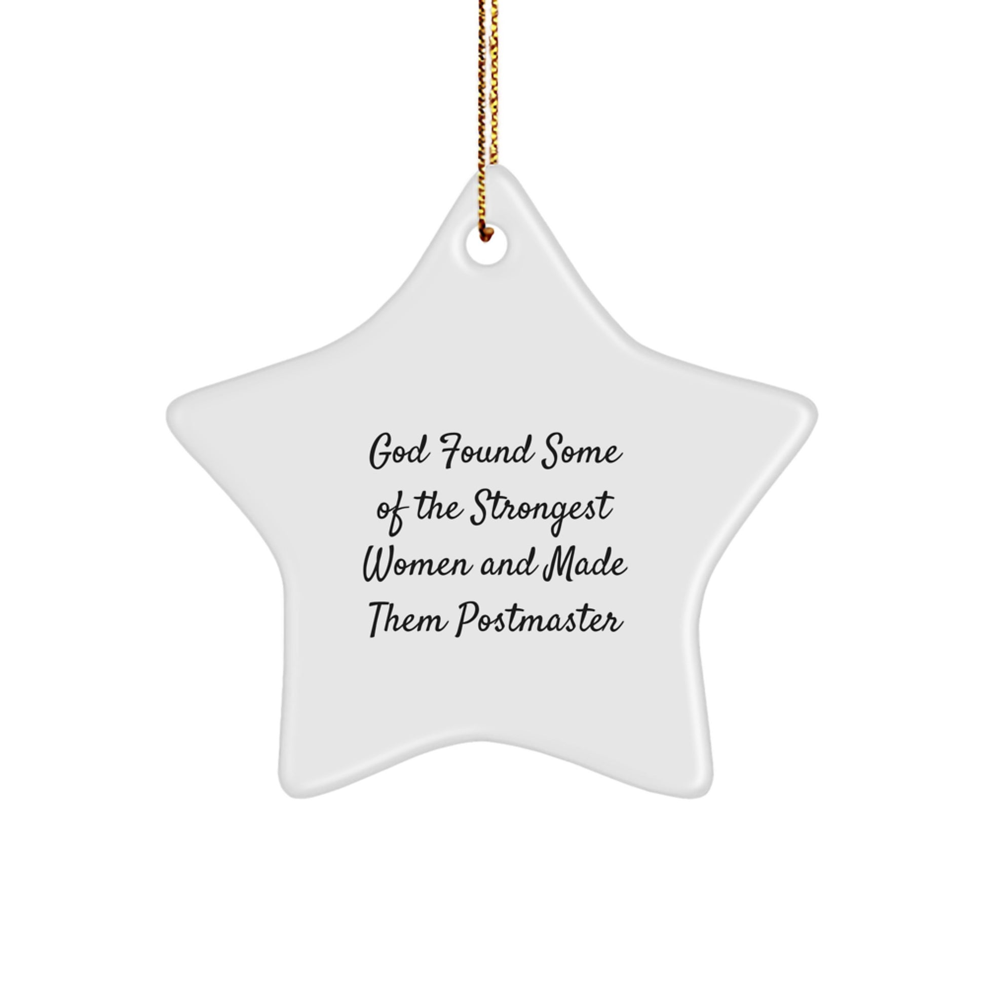 Gifts from God for Postmaster, Inspirational Star Ornament, Funny Quote, Unique Christmas Unique Gifts for Women - Image 1
