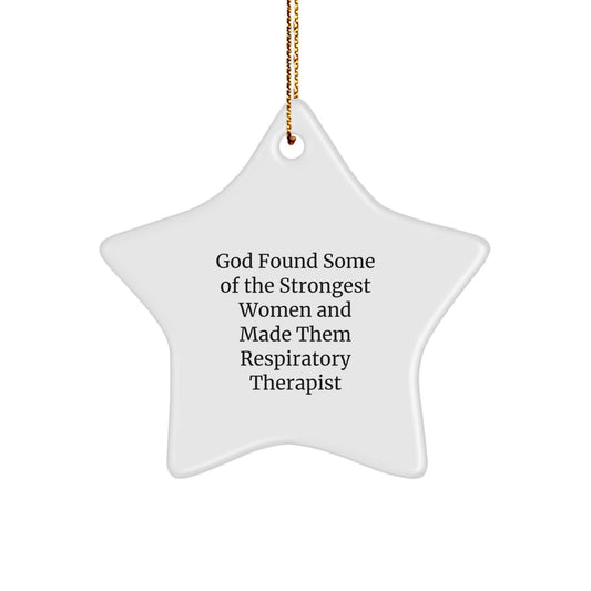 Inspirational Gifts from Family to Respiratory Therapist Star Ornament, Funny Quote for Christmas Unique Gifts - Image 1