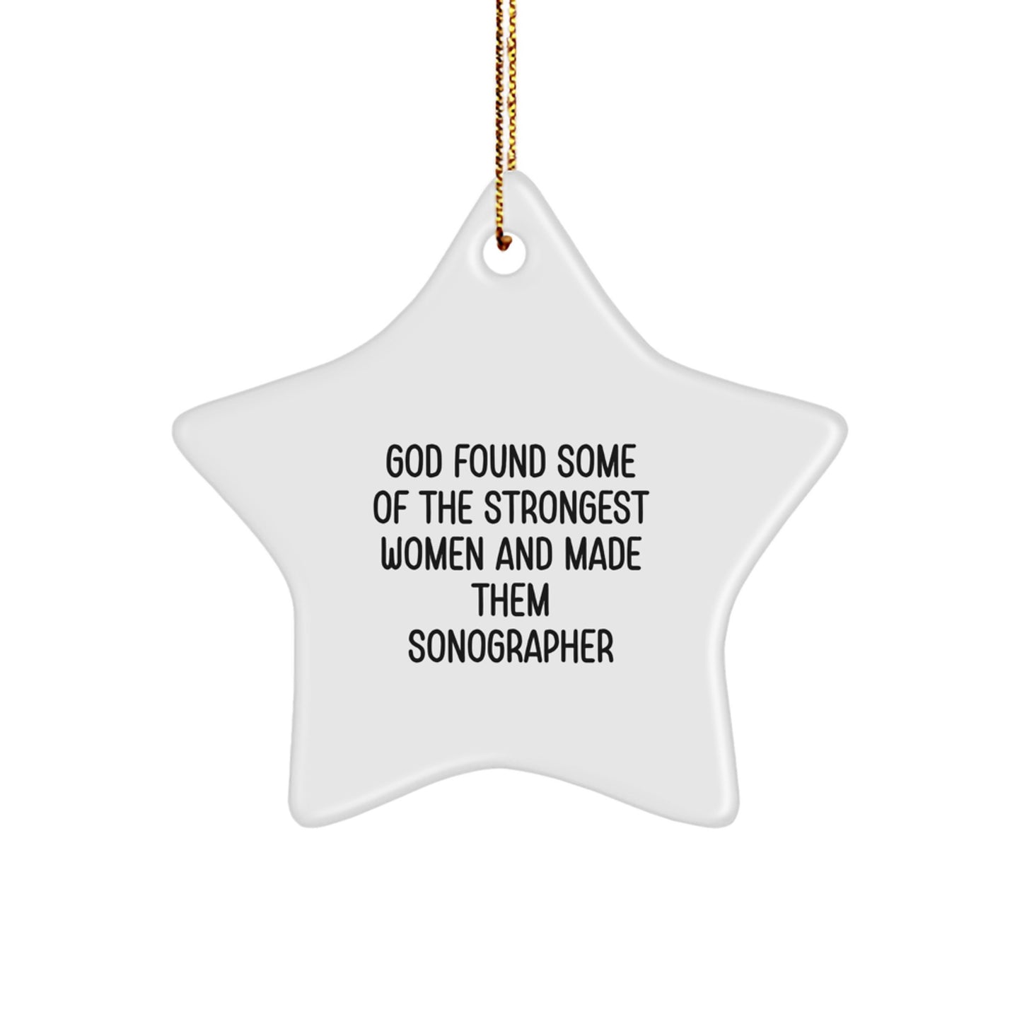 Funny Inspirational Sonographer Gifts from Men to Sonographer Women Friends Family Star Ornament Christmas Unique - Image 1