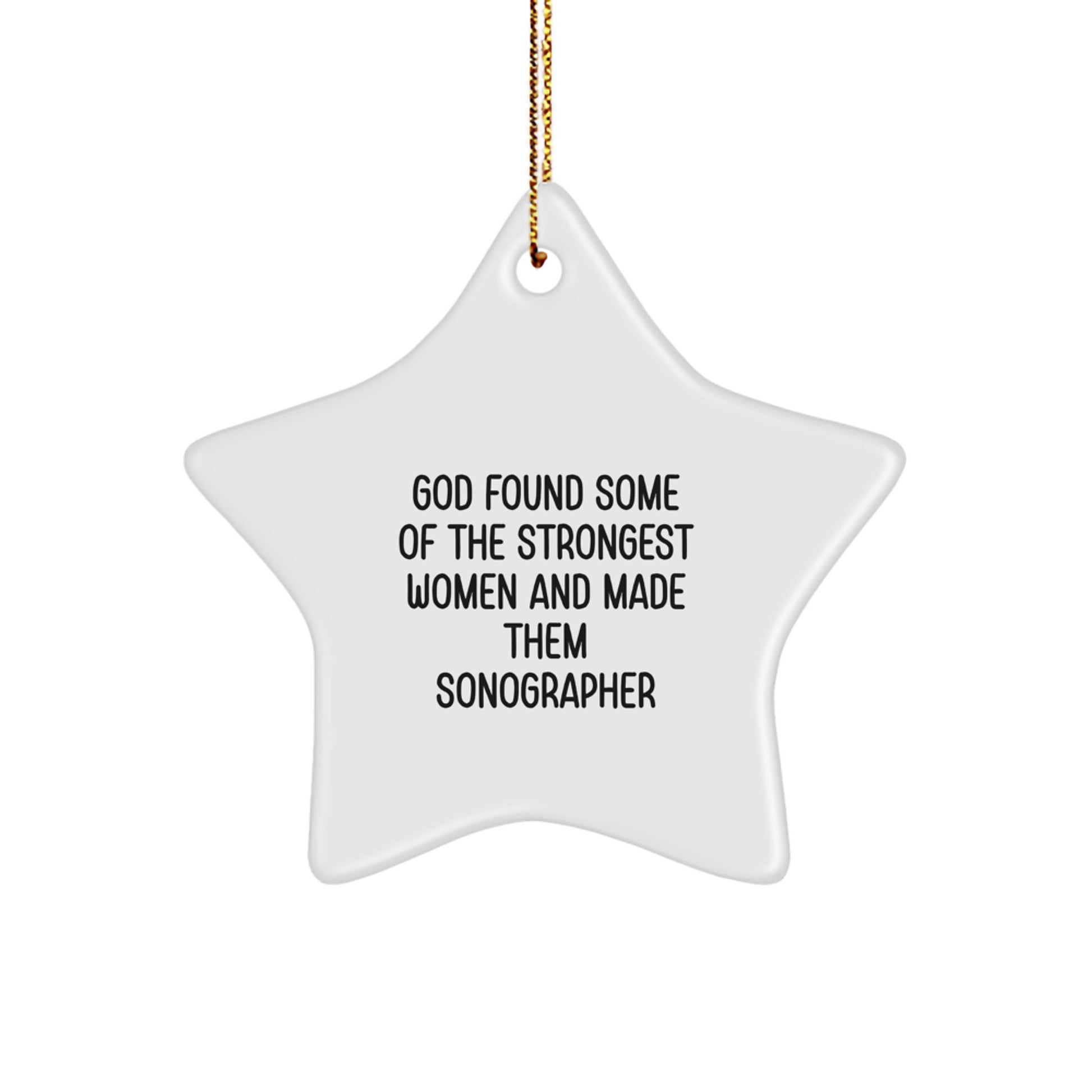 Funny Inspirational Sonographer Gifts from Men to Sonographer Women Friends Family Star Ornament Christmas Unique - Image 1