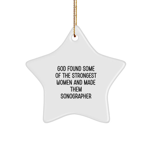 Funny Inspirational Sonographer Gifts from Men to Sonographer Women Friends Family Star Ornament Christmas Unique - Image 1