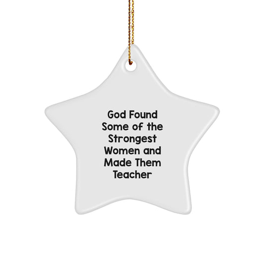 Gifts from Men, Women, Family, Friends, Coworkers to Teacher - Funny Star Ornament for Christmas Unique Gifts - Image 1