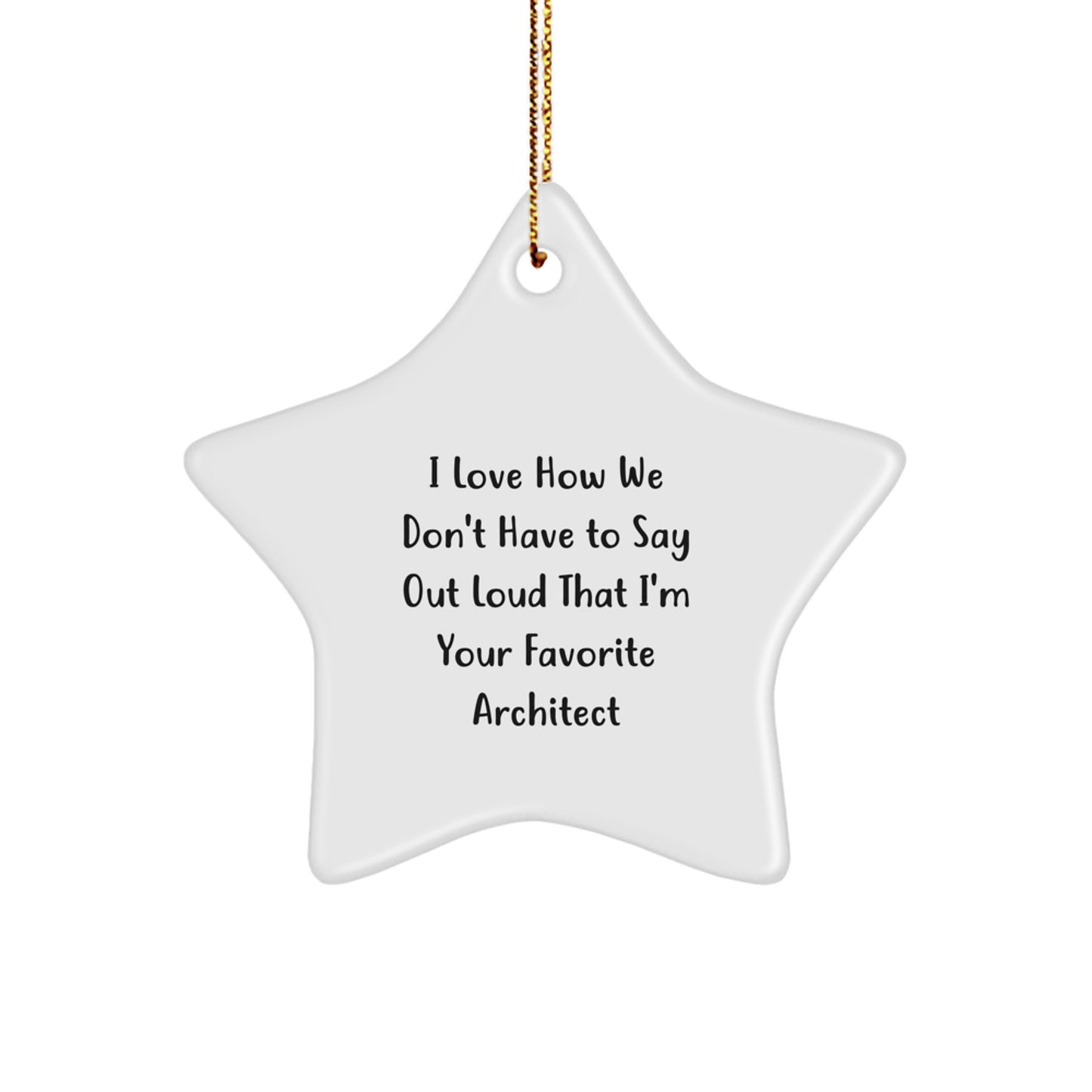 Funny Architect Star Ornament Gifts from Friends for Favorite Architect | Christmas Unique Gifts - Image 1