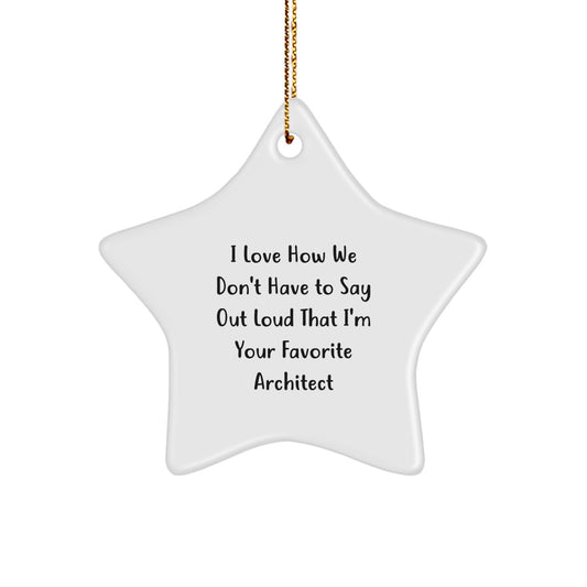 Funny Architect Star Ornament Gifts from Friends for Favorite Architect | Christmas Unique Gifts - Image 1